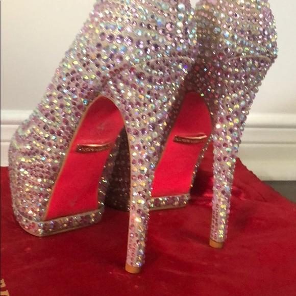 Designer Swarowski open-toe shoes - Picture 2 of 4